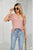 Womens Summer Tops V Neck Ruffle Sleeve Blouses Short Sleeve Casual Tops T-Shirts For Women