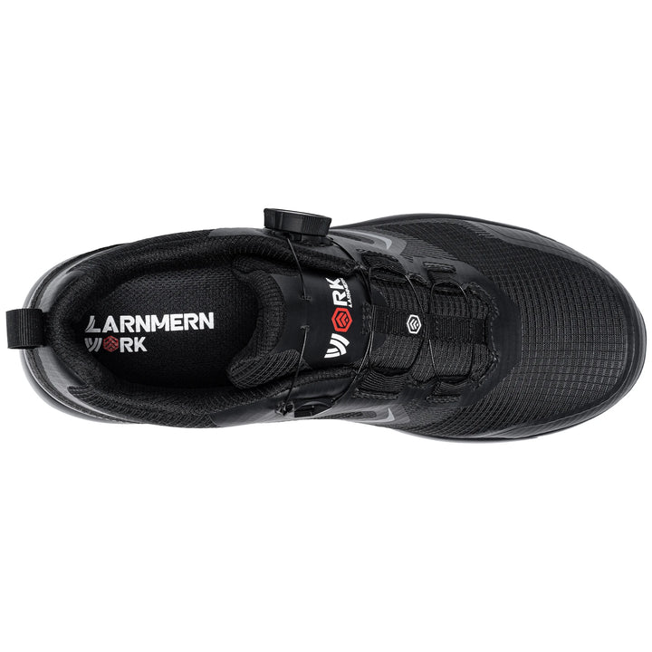 LARNMERN Men's Rotating button Steel Toe Shoes Air Cushioned Safety Shoes Comfortable Breathable To Wear Work Sports Shoes