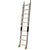 120" Unfinished Rolling Library Step Ladder, Pine Wood Ladder with Glab Handle,No Sliding Hardware,for Loft Stairs/Bookshelf