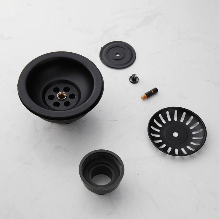 Torayvino High-Quality Kitchen Sink Stainless Steel Dish Drainer Strainer Stopper Combo Kit Drainage Waste Set SUS304 Filter