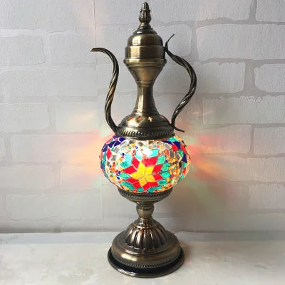 Turkish retro romantic coffee pot wine pot table lamp dining table bar cafe bar decoration gift table lamp