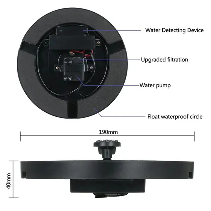 Waterproof Solar Fountain Pump Energy-saving Plants Watering Colorful Bird Bath Solar Fountain Outdoor Garden Pool