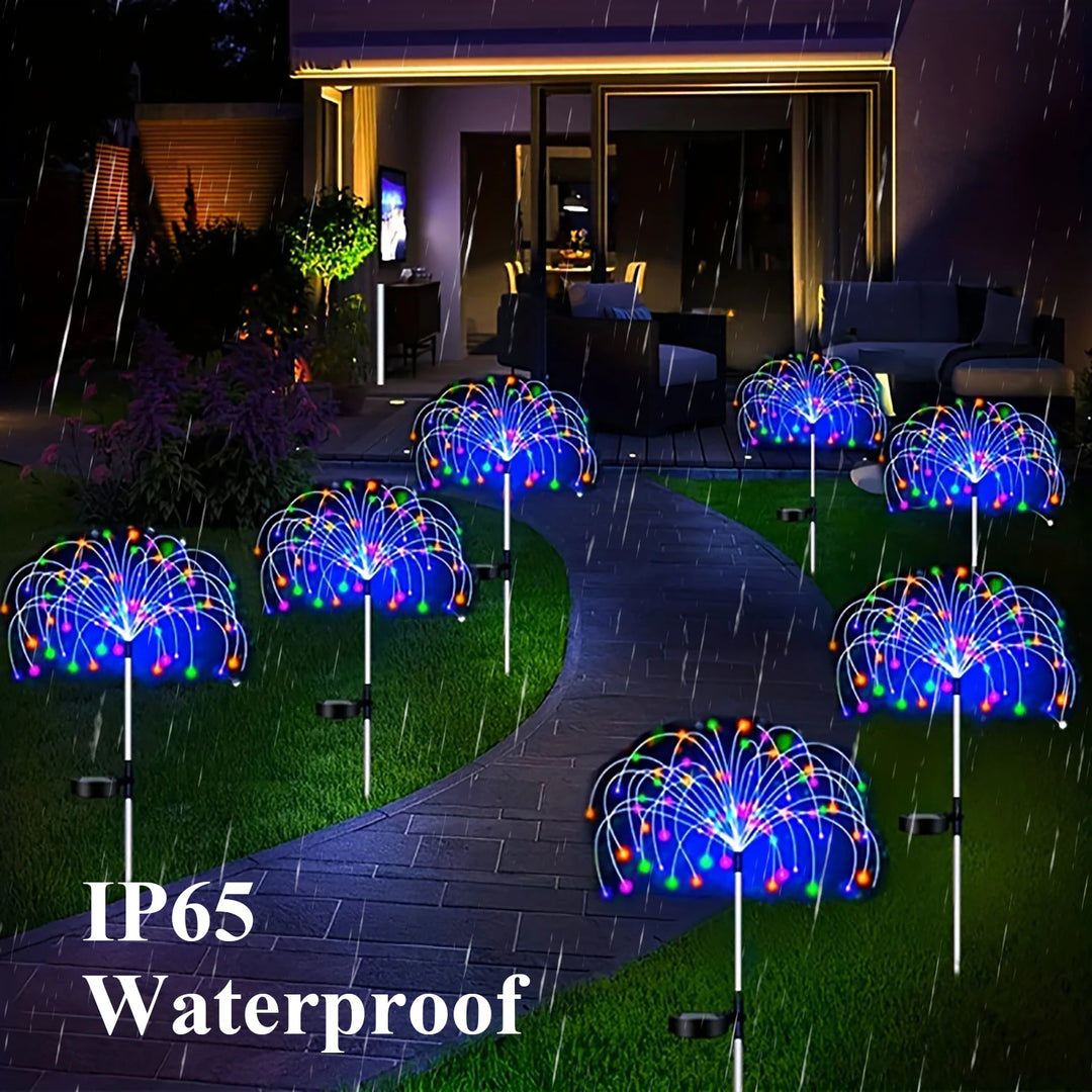 Solar Garden Lights Solar Firework Lights 90 LEDs Outdoor Waterproof for Garden Patio Walkway Pathway