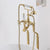 Bathroom Bathtub Faucet Set Floor Decked Gold Total Brass Classical American Style Shower Faucet Set Top High Quality