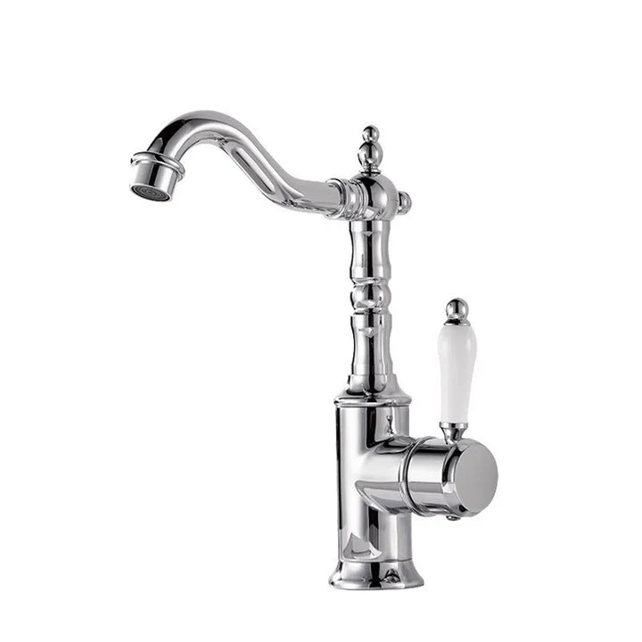 Antique Bronze Basin faucet Gold  bathroom faucet Deck Mounted Black Kitchen Faucet  sink tap Hot Cold Chrome basin Tap Brass