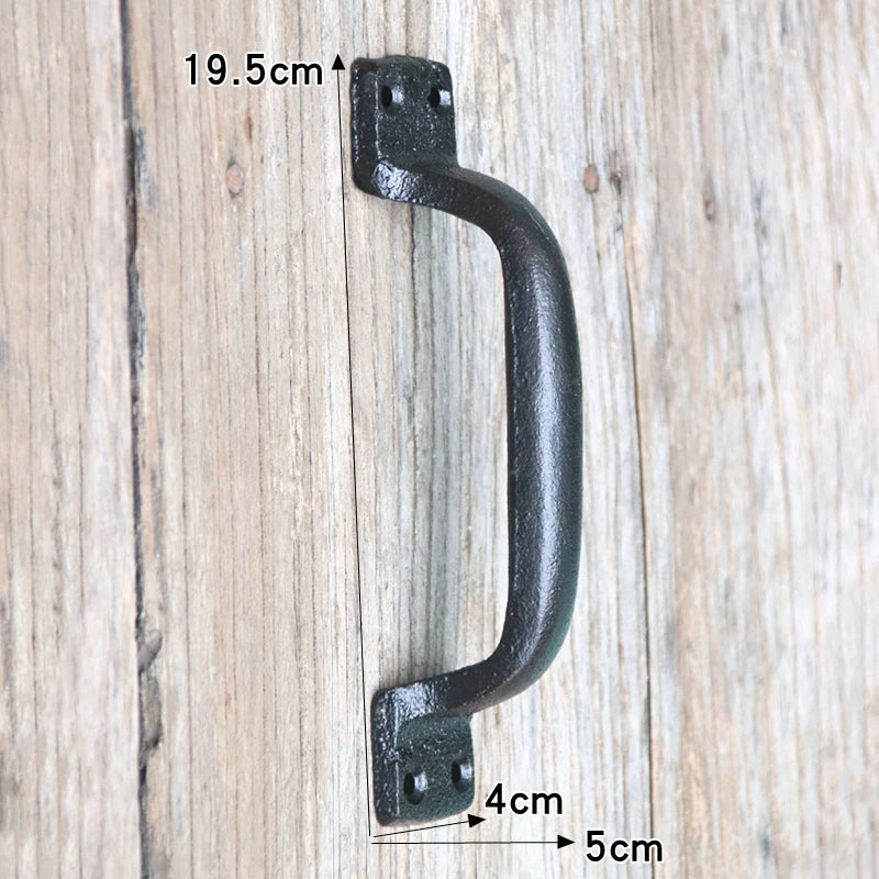 Retro Outdoor Iron Door Pulls European Sle Courard Decorative Wall Art Home Decor Iron Artistry Vintage Door Handles