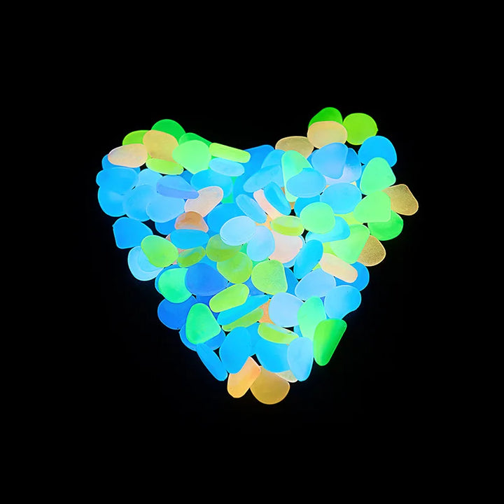 Luminous Pebbles Mix Colorful Glow in The Dark Rocks Outdoor Decor Stones for Fish Tank Planter Garden Yard Walkway Patio