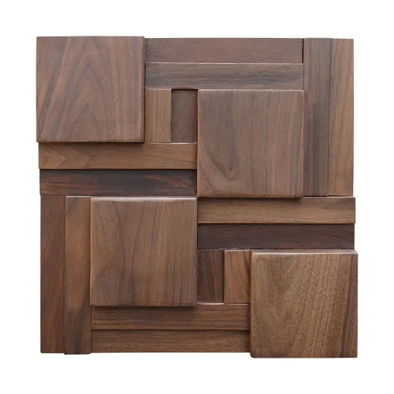 North America imported black walnut log solid wood large square mosaic