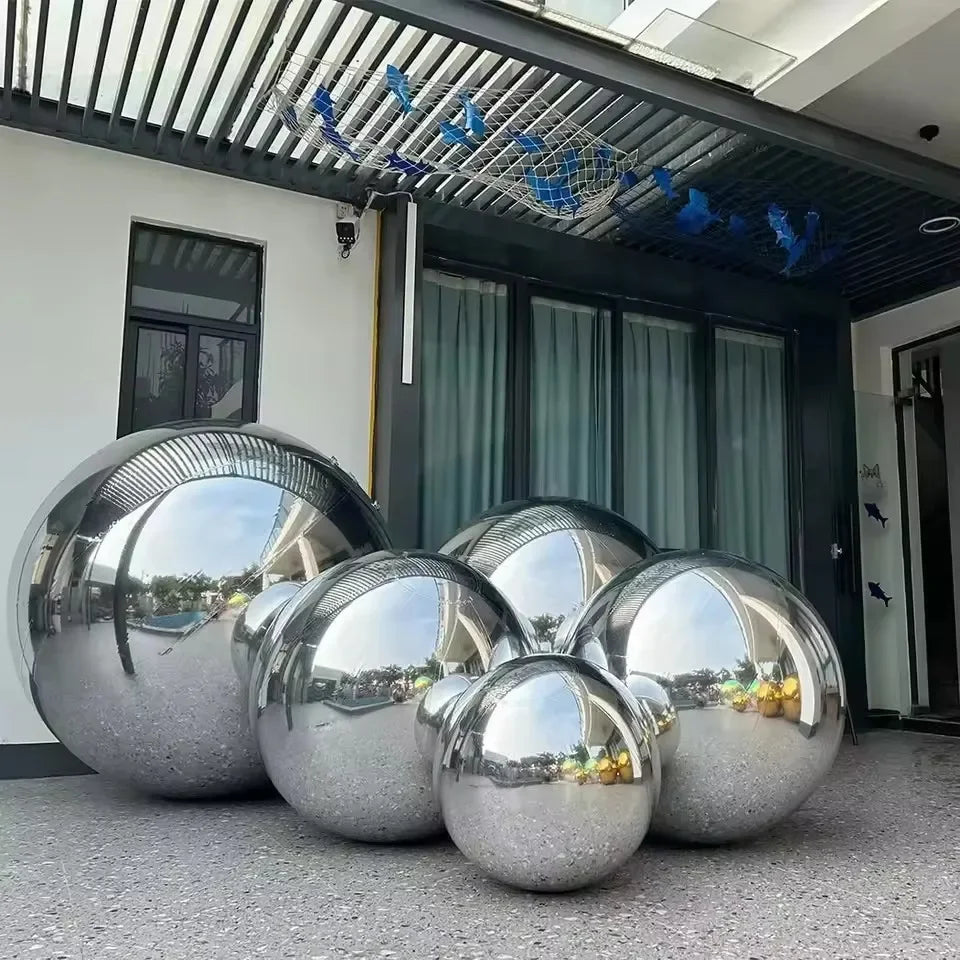Giant event decoration PVC ball mirror balloon, inflatable reflective ball, shiny inflatable mirror ball