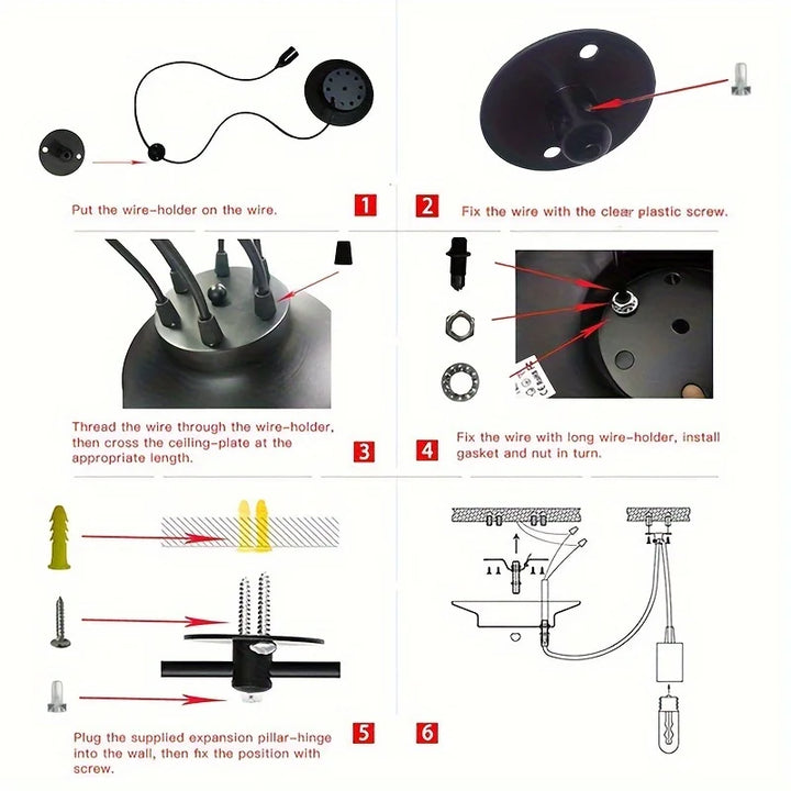 Simple Chandelier Restaurant Clothing Shop Industrial Wind Multi-head Spider Light