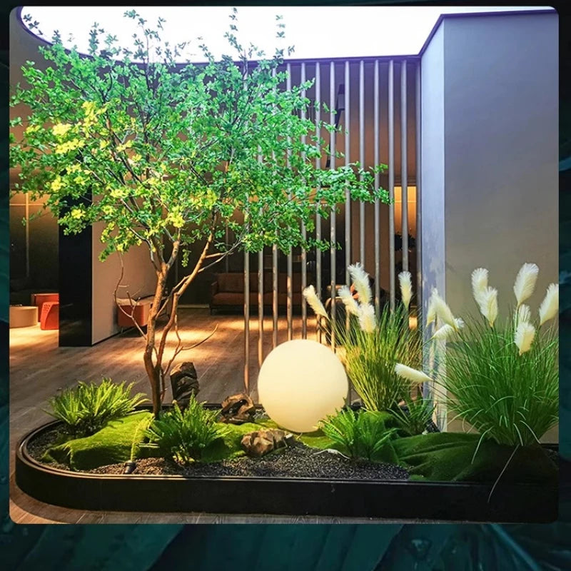 Solar LED Ball Light with Remote Control 16 Color & Brightness Adjustable IP65 Waterproof Split Solar Garden Lights for Lawn