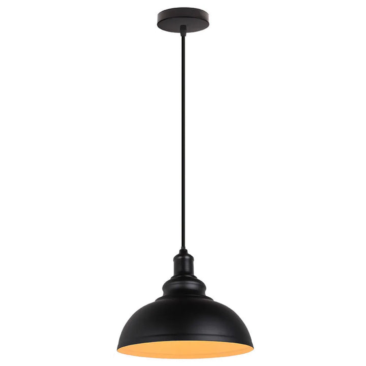 Vintage Bronze Black Metal Hanging Lamp Shade Edison Pendant Light Industrial Lamp