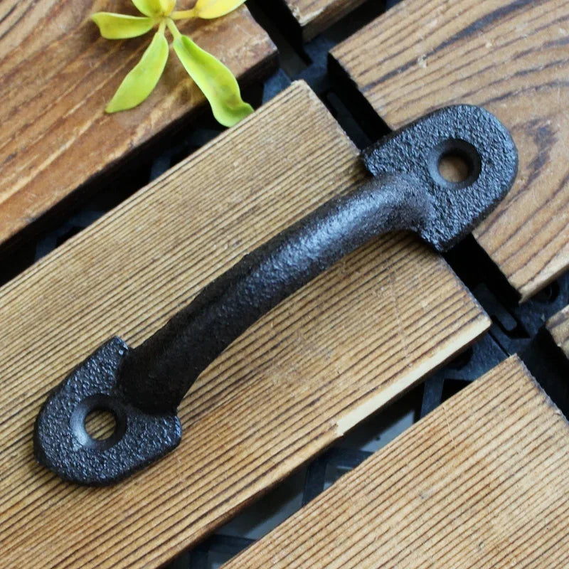 Retro European  Garden Courtyard Cast Iron Craft Door Handles Home Decoration Wall Decoration Door Handle Room Accessories WY609