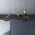 SANDYHA Modern Home Decoration Hanging Chandelier Creative Design Aluminum Tube Oblique Mouth Led Lamp