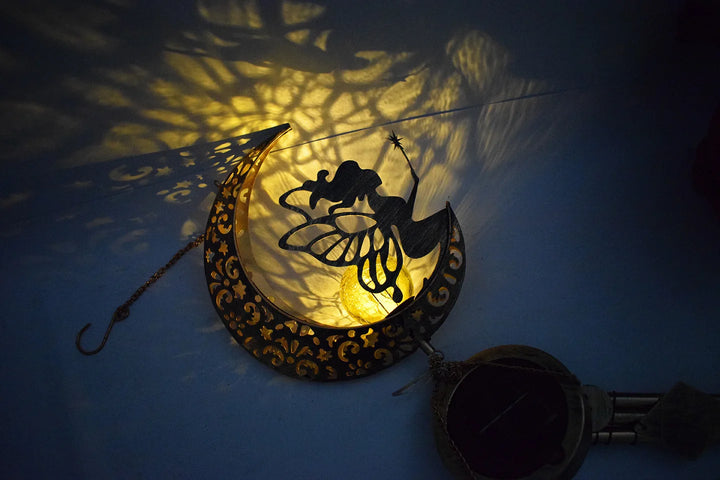 Led Solar Lights Outdoor Waterproof Moon Fairy Lawn Garden Solar Lamps for Pathway Landscape Courtyard  Stakes