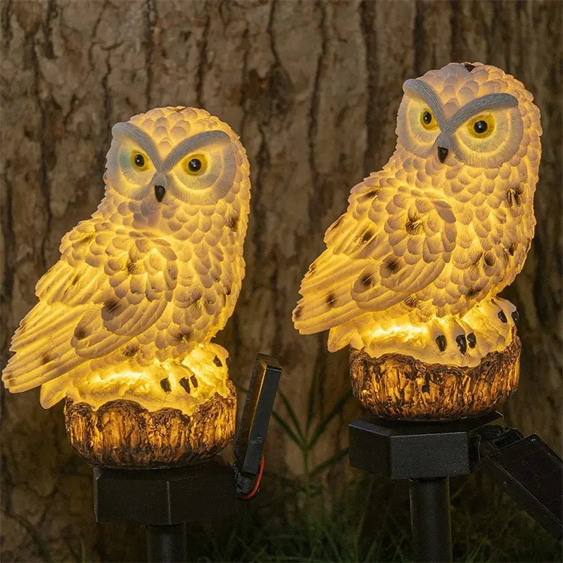 Solar Owl Ground Light LED Outdoor Courtyard Lamp Garden Light Waterproof Stake Light Pathway Decor Solar Patio Ground Lantern
