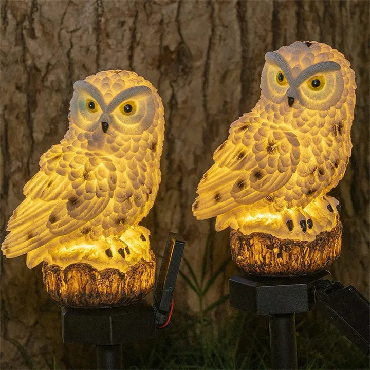 Solar Owl Ground Light LED Outdoor Courtyard Lamp Garden Light Waterproof Stake Light Pathway Decor Solar Patio Ground Lantern