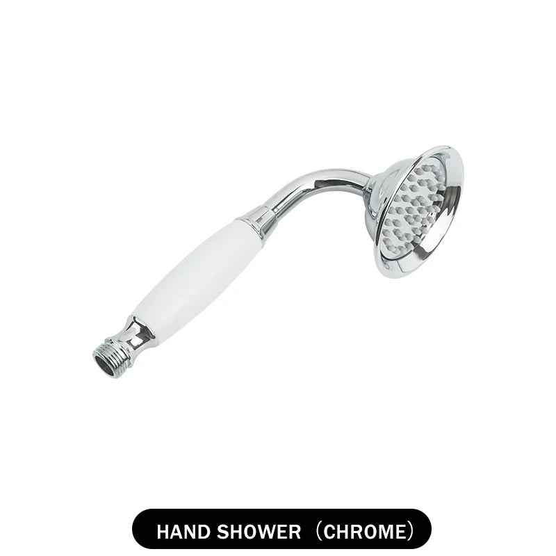 Brass Golden Rainfall Shower Head Rose Gold Handheld Shower Bathroom