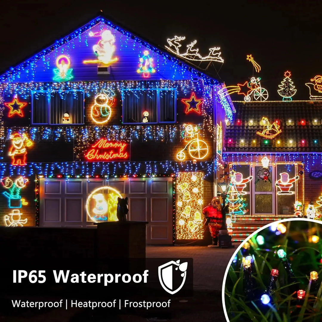 Large Solar Panel Fast Charge Lamp Outdoor Solar String Fairy Light Waterproof Garland String Lights