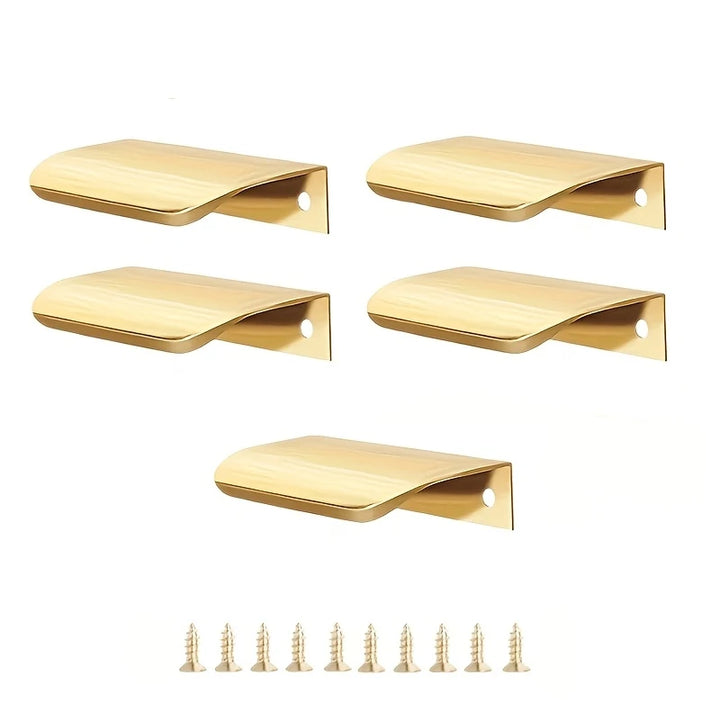Hidden Handles for Furniture Kitchen Cabinet Handles Wardrobe Cupboard Drawer Knobs Aluminum Alloy Furniture Handles Hardware
