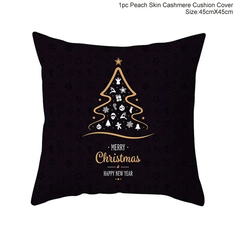 Christmas Themed Pillowcases Car Accessories Office Santa Claus Guest Sofa Home Pillowcases