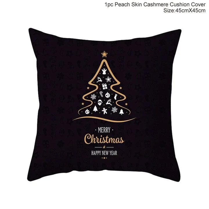 Christmas Themed Pillowcases Car Accessories Office Santa Claus Guest Sofa Home Pillowcases