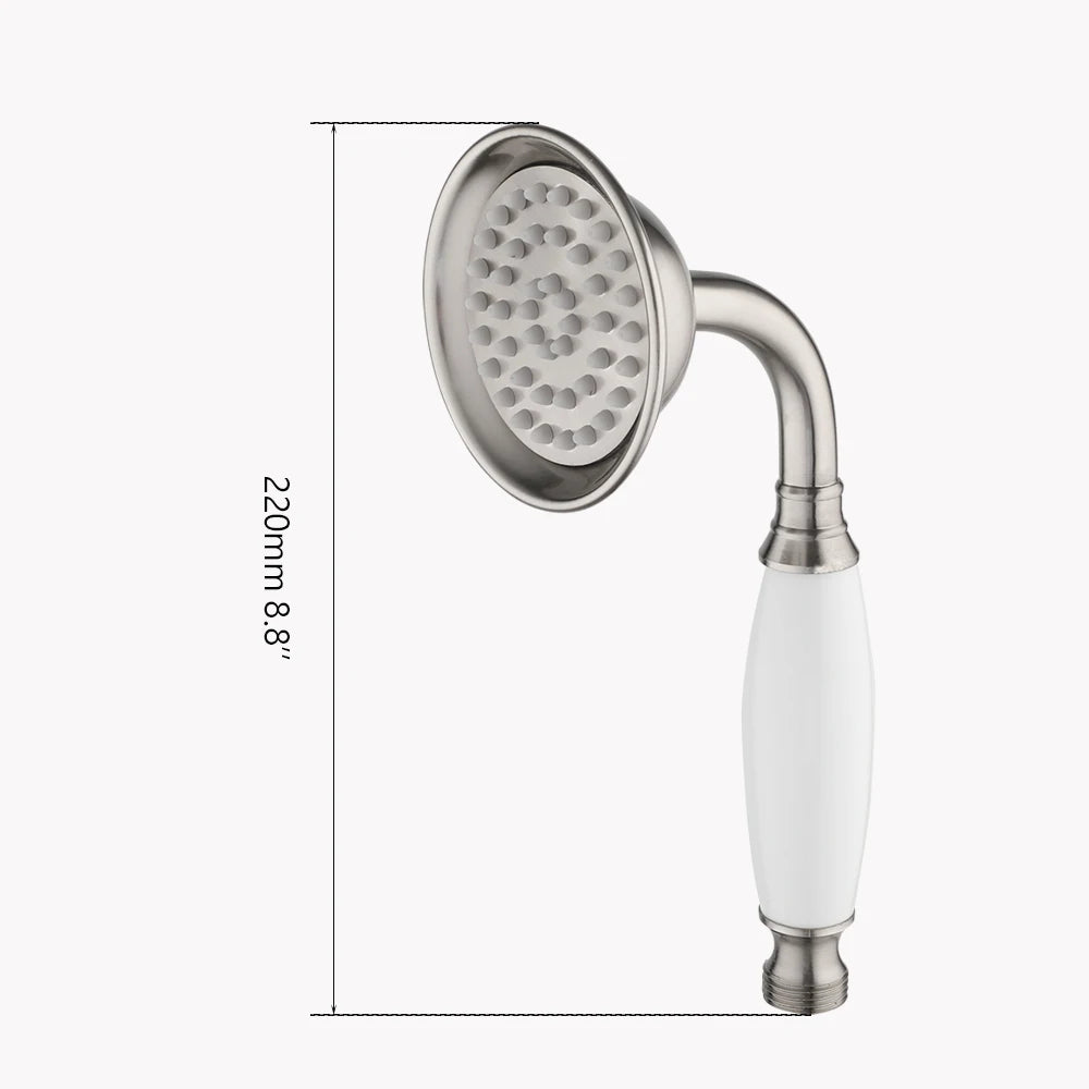 YANKSMART Antique Brass Hand Shower Brass Ceramic Handle Rain Spray Shower Water Saving Shower Head For Bathroom Accessories