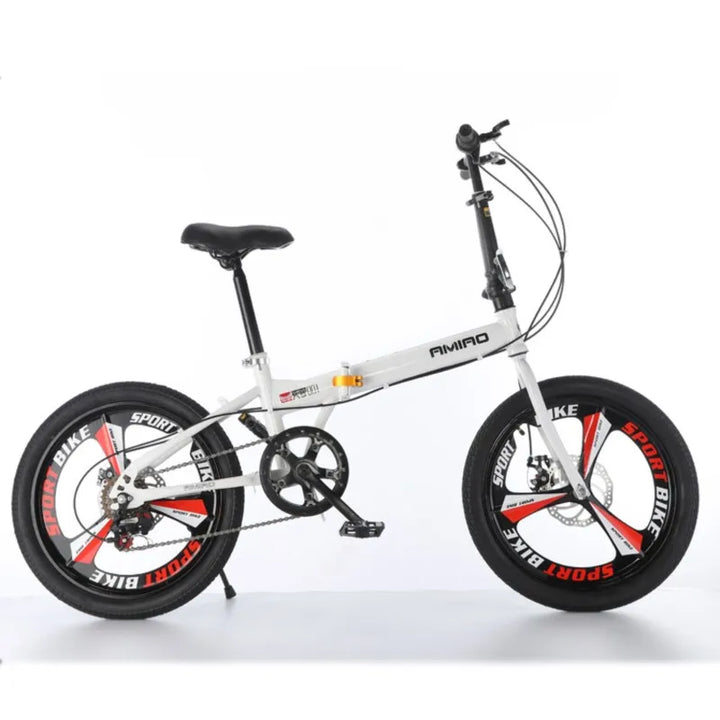 Adult Folding Bicycle Ultra Lightweight Wholesale Student Bicycle Disc Brake Variable Speed Commuting Bike 20 Inches Camping