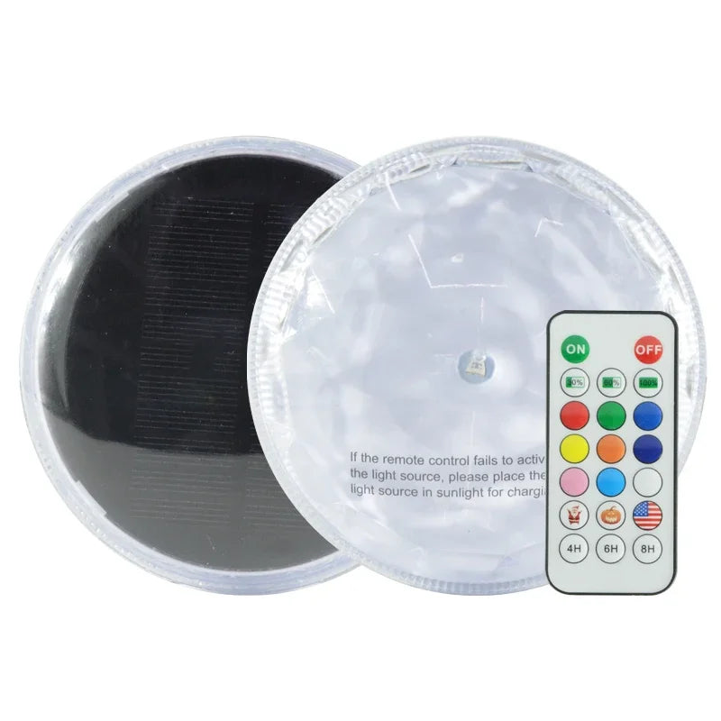 Solar Floating Pool Light Intelligent Auto On&Off 6Color Changing Modes Holiday & Celebration Light Settings Enhances Cozy