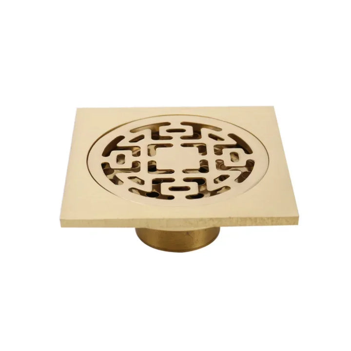 10*10cm Golden Floor Drain  Brass Prevention Odor Thickening Drain Shower Bathroom Drainage Balcony Washing Machine Floor Drain