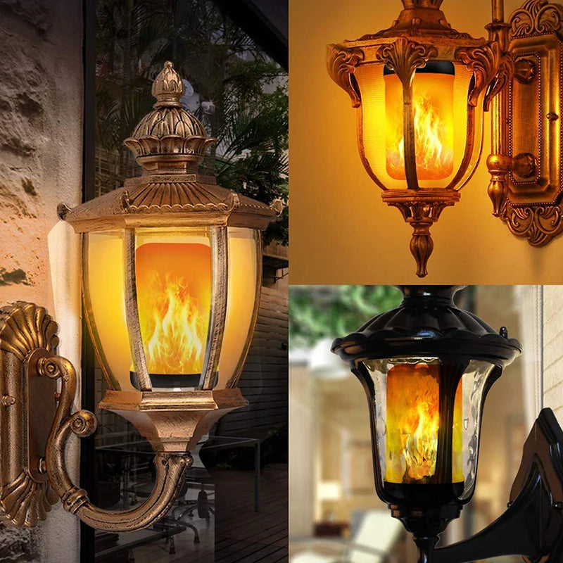 E27 LED Flame Lamps LED Flickering Fire Simulation Light E14 Dynamic Flame Effect Light Bulbs