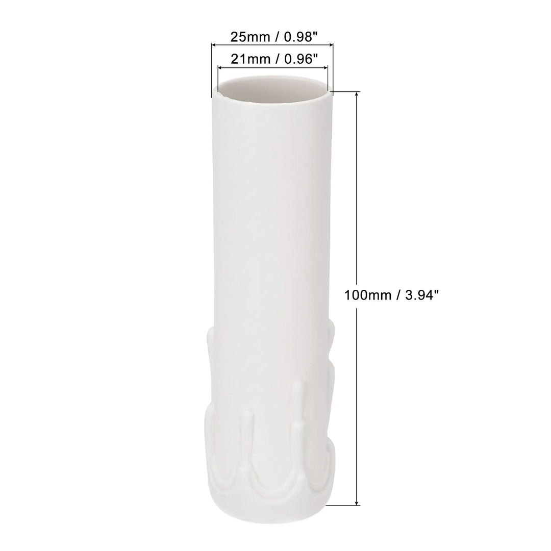 12Pcs Candle Tube Table Lamp Base Candle Lamp Holder Tube Candle Lamp Base Sleeve Candle Bulb Base Cover for E12 Chandelier