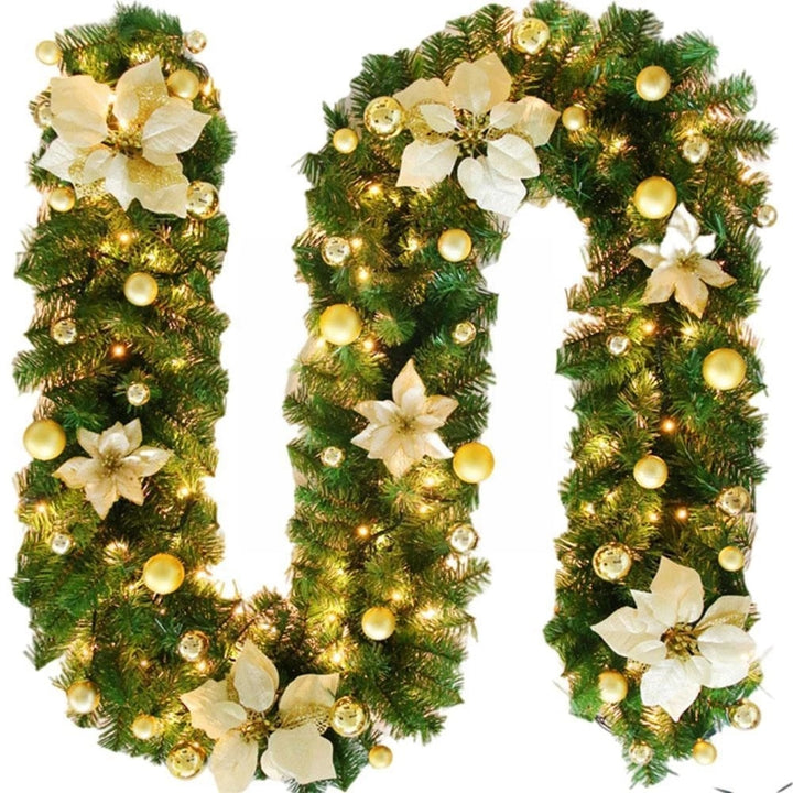 2.7M Luxury Christmas Decorations Garland Decoration Rattan with Lights