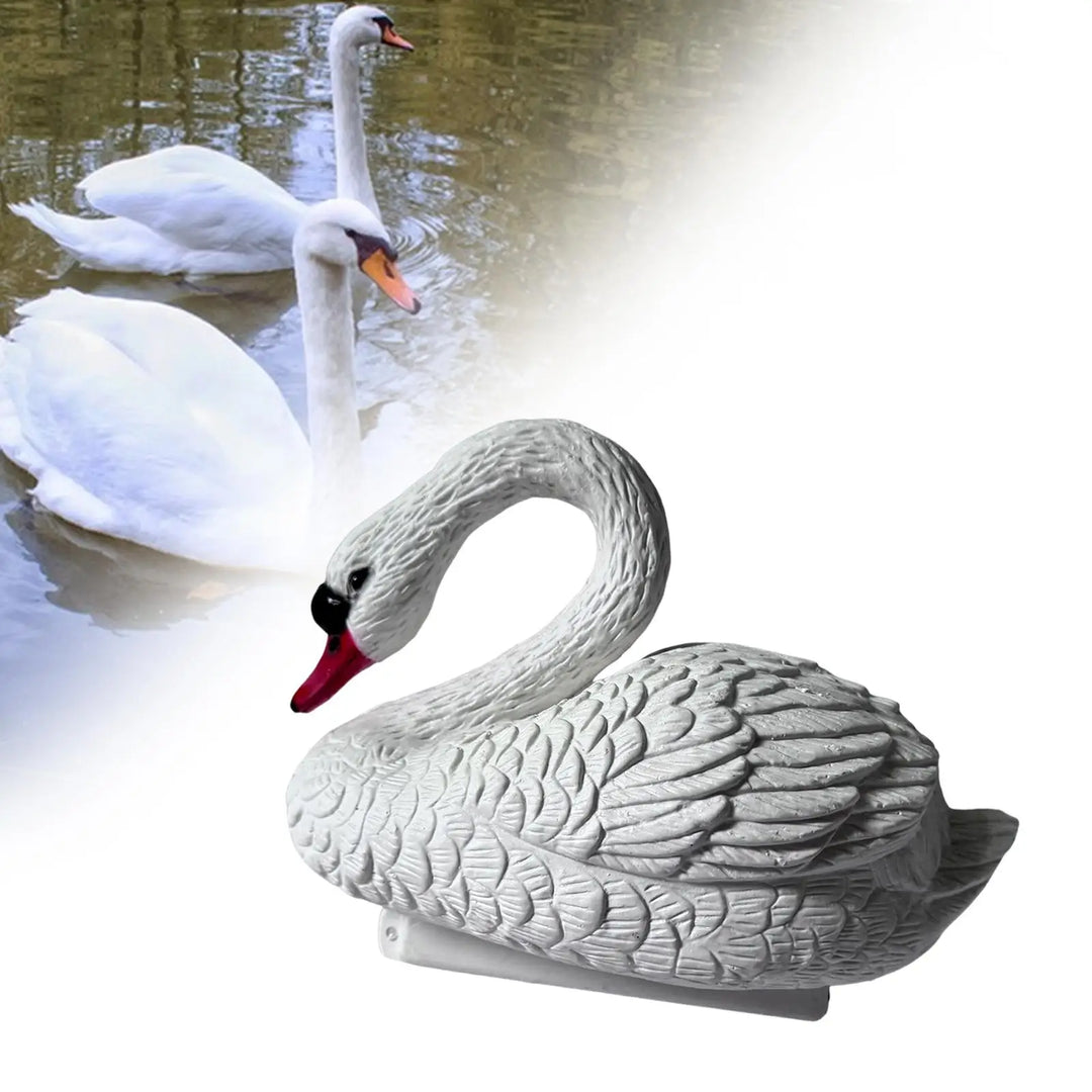 Swan Figurine Floating Funny Ornament Garden Pond Floating Swan Decor Float Swan for Courtyard Swan Statue Funny Ornament