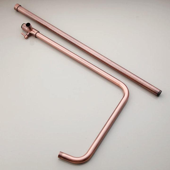 KEMAIDI Antique Copper Bathroom Shower Set Rainfall Bath Shower Systerm 3 Functions Mixer W/Hand Shower Faucet Bathtub Tap