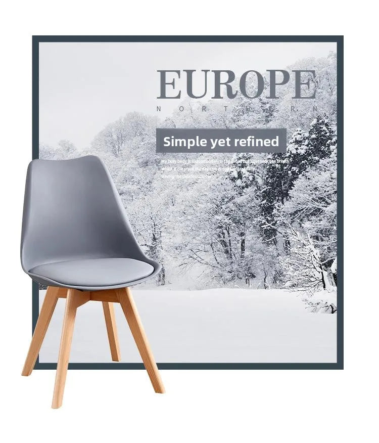 Comfortable Backless Dining Chair Office Chair Cafe Balcony Leisure Simple Home Use Tulip Chair Car Pulling Restaurant Chair