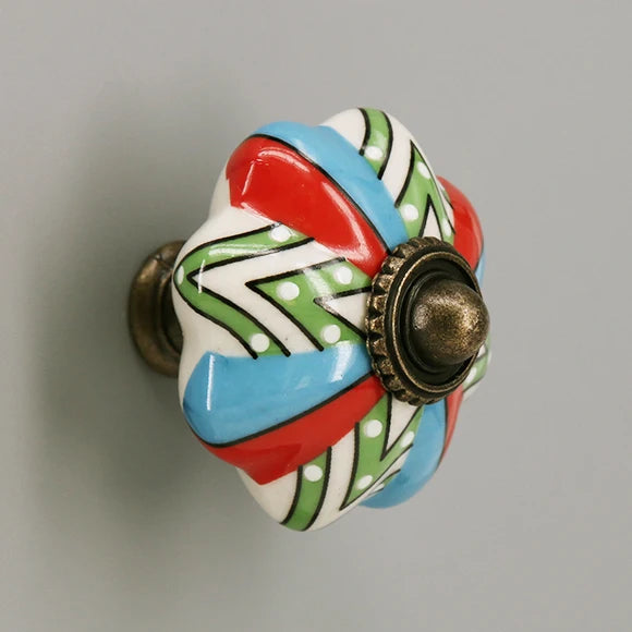 One Piece Vintage Ceramic Door Knobs for Cabinet Drawer, Closet Cupboard Wardrobe  furniture door  Pull Handle