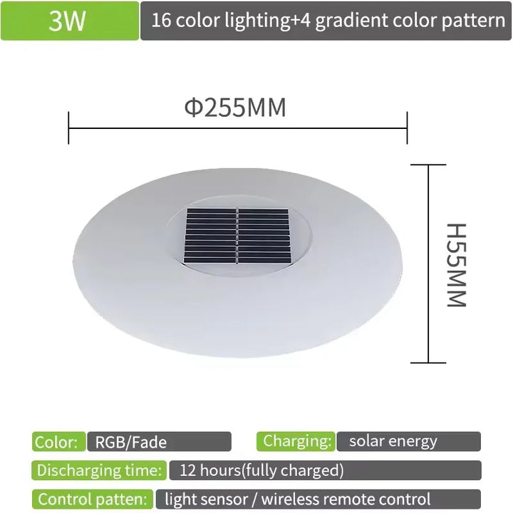 RGB Solar Pool Light Ambient Inflatable Courtyard Lawn Terrace Party Beach Outdoor Solar Floating Pool Light