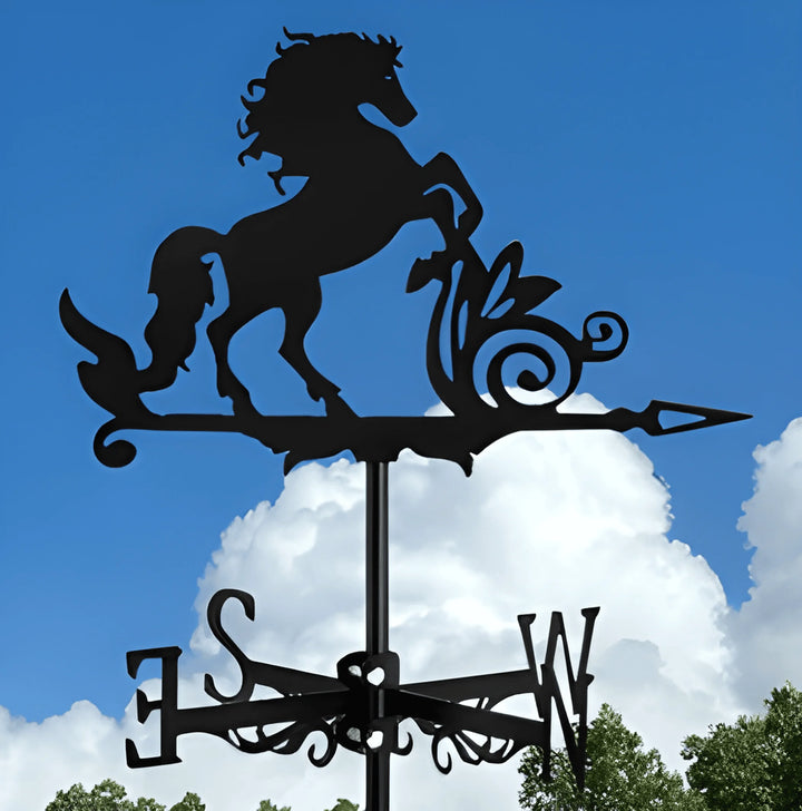 Weathervane, Metal Outdoor Garden Ironwork, Roof Courtyard Garden Decoration, Creative Furniture Chicken, Witch, Housewares New