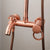 KEMAIDI Antique Copper Bathroom Shower Set Rainfall Bath Shower Systerm 3 Functions Mixer W/Hand Shower Faucet Bathtub Tap