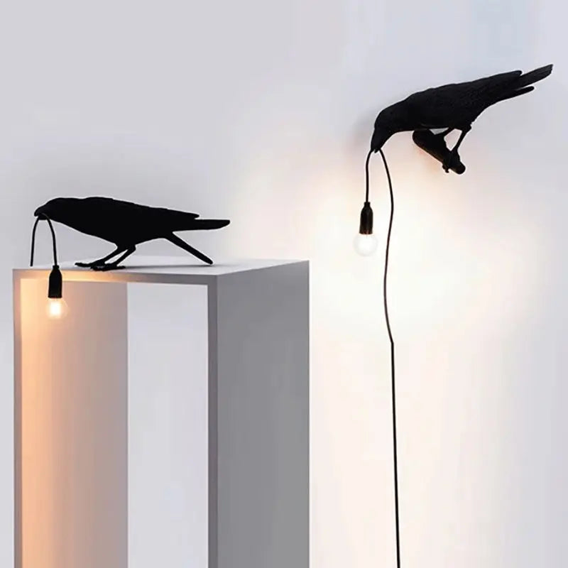 Modern Table Light,E12 Wall Lamp Resin Bird Light for Home Decoration Living Room Foyer Study Bedroom Nightstand Lights