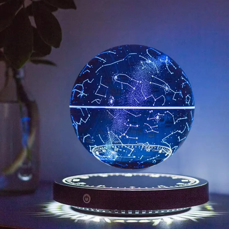 Levitating Lamp Magnetic Levitation Globe LED Earth Floating Lamp Rotating Globe Zodiac Bedside Light