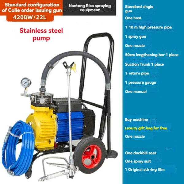 High Pressure Airless Spraying Machine Electric Paint Sprayer Spray 5200W Painting Tools for Paint and Decorating