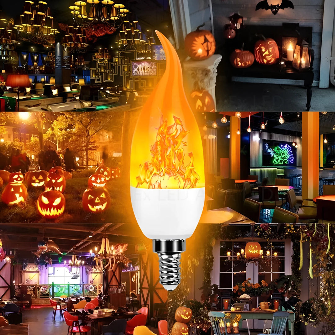USB E14 E27 B22 Led Simulated Flame Bulbs 9W AC85-265V Luces Home Electronic Accessories Lamp Flame light Effect Bulbs Lampada