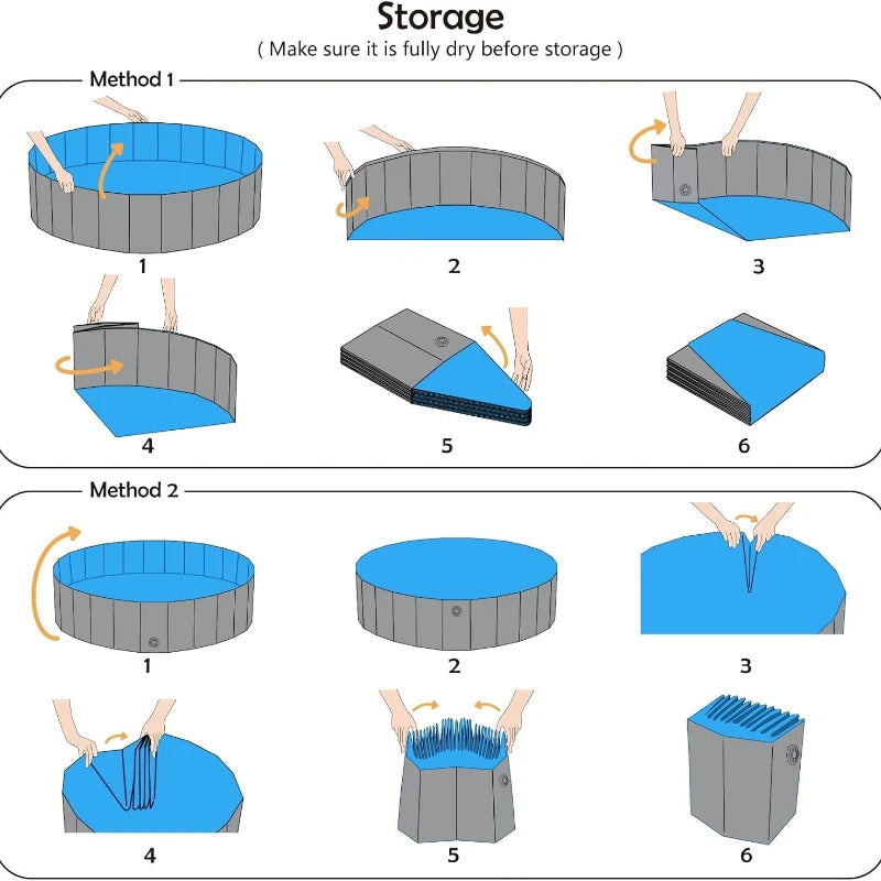 Foldable Bath Tub for Dogs & Cats – 48 Inch Collapsible Pet Pool with Quick-Drain Design, Durable PVC for Puppies/Kids