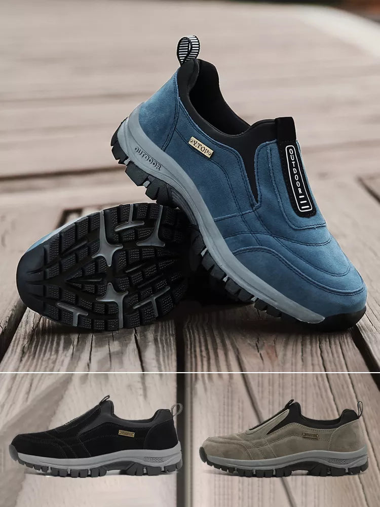 Outdoor Shoe Men Sneakers Winter Slip On Casual Men Shoes Breathable Suede Leather Shoe Anti-skid Walking Shoe Hot Sale Footwear