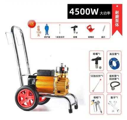 4800W 220V Professional airless spraying machine with Pure copper Motor Spray Gun Airless Paint Sprayer  painting machine tool H