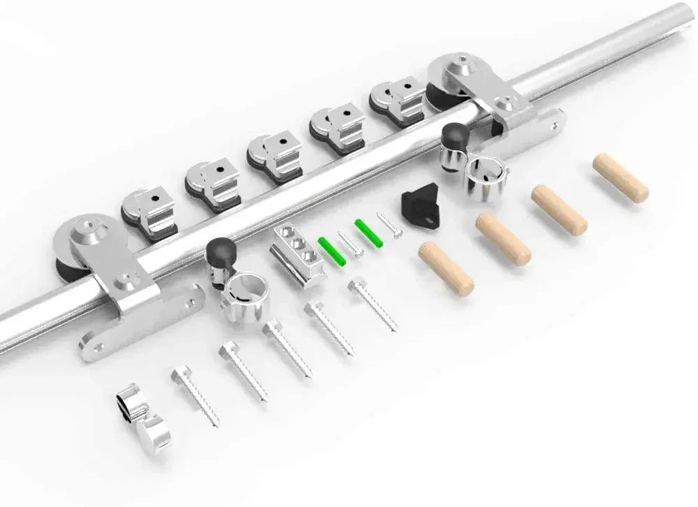 4-16 ft Sliding Barn Door for Single Door, Hardware, Stainless Steel, T Shape Hanger Kit, Smoothly and Silently