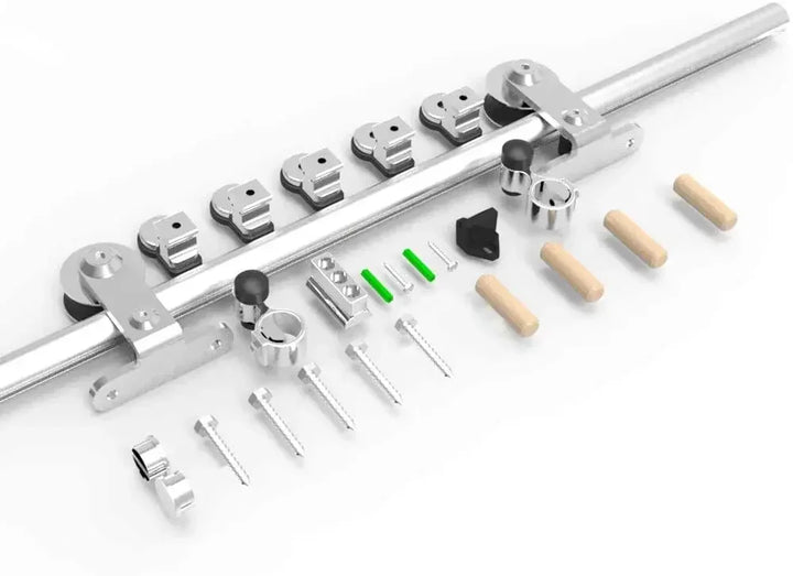 4-16 ft Sliding Barn Door for Single Door, Hardware, Stainless Steel, T Shape Hanger Kit, Smoothly and Silently