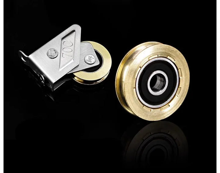 2Pc Aluminum Alloy Window Pulley Sliding Door Roller Window Track Roller Shower Door Wheels Cabinet Pulleys Furniture Hardware